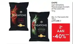 Alvo Chips lay's sensations mexican pepper & cream of thai sweet chili aanbieding