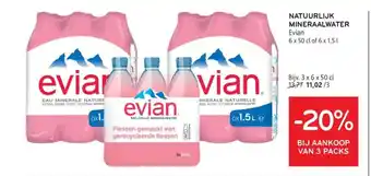 Alvo Natuurlijk mineraalwater evian aanbieding