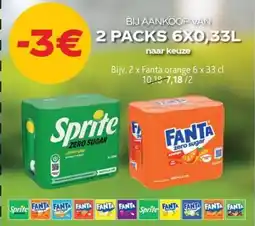 Alvo Sprite zero sugar, FANTA aanbieding