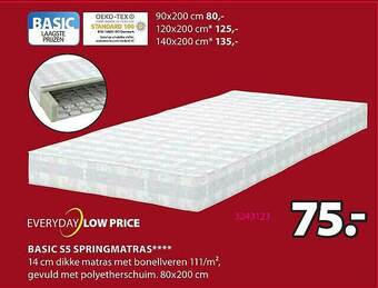 Jysk Basic S5 Springmatras aanbieding