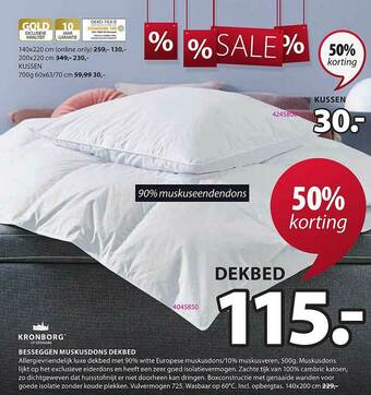 Jysk Besseggen Muskusdons Dekbed aanbieding