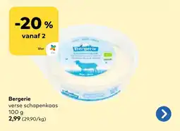 Bio Planet Bergerie verse schapenkaas aanbieding