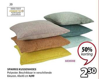 Jysk Sparris Kussenhoes aanbieding
