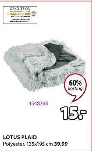 Jysk Lotus Plaid aanbieding