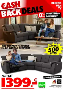 Seats and Sofas Hoeksalon fernando aanbieding