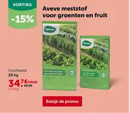 AVEVE Aveve meststof voor groenten en fruit 20 kg aanbieding