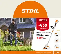 AVEVE STIHL accukantenmaaier FSA 50 set (met AK 10 en AL 101) aanbieding
