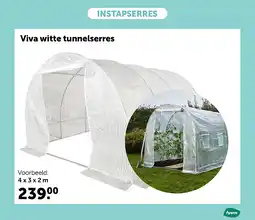 AVEVE Viva witte tunnelserres 4 x 3 x 2 m aanbieding