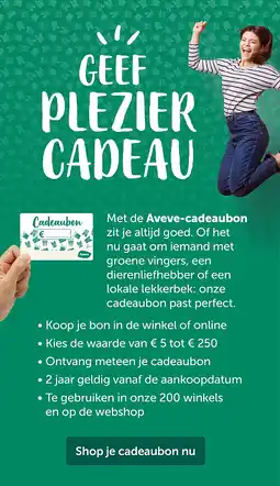 AVEVE geef plezier cadeau aanbieding