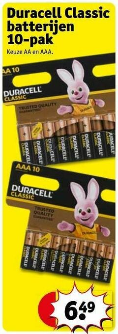 Kruidvat Duracell classic batterijen aanbieding