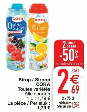 Cora Sirop - siroop cora aanbieding