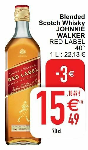 Cora Blended scotch whisky johnnie walker red label aanbieding