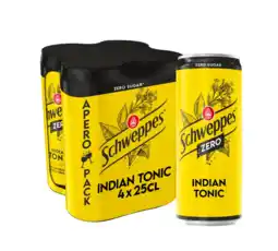 Albert Heijn Schweppes Indian tonic zero 4-pack aanbieding