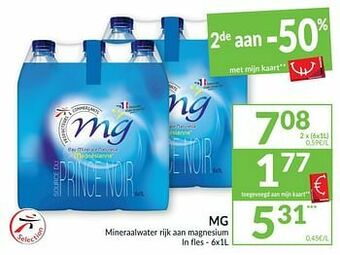 Intermarché Mg mineraalwater rijk aan magnesium aanbieding