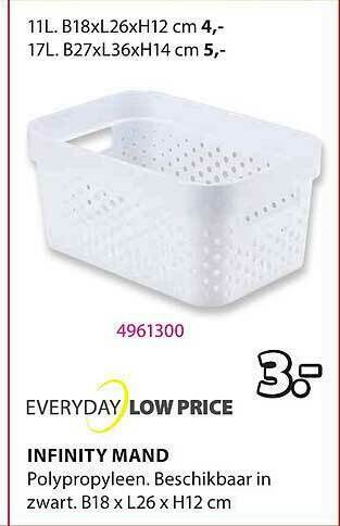 Jysk Infinity Mand aanbieding