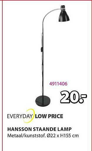 Jysk Hansson Staande Lamp aanbieding