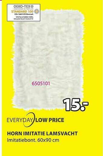 Jysk Horn Imitatie Lamsvacht aanbieding