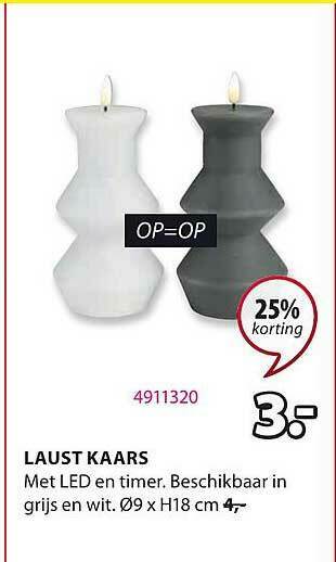 Jysk Laust Kaars aanbieding