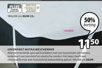 Jysk Greenfirst Matrasbeschermer aanbieding