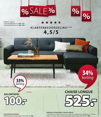 Jysk Salontafel, Chaise Longue aanbieding