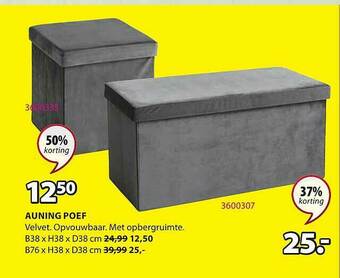 Jysk Auning Poef aanbieding