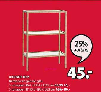 Jysk Brande Rek aanbieding