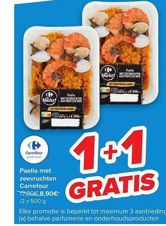 Carrefour Paella Met Zeevruchten aanbieding