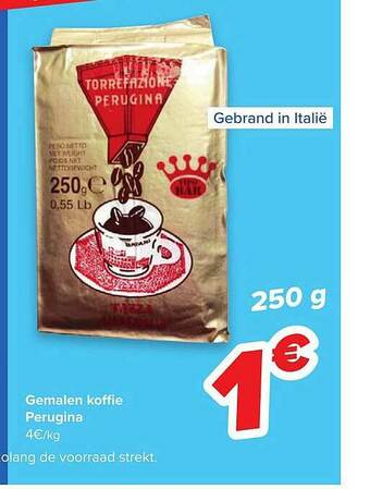 Carrefour Gemalen Koffie Perugina aanbieding