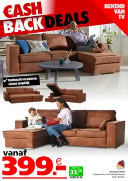 Seats and Sofas Hoeksalon vince aanbieding