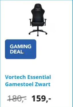 Coolblue Vortech Essential Gamestoel Zwart aanbieding