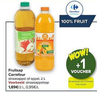 Carrefour Fruitsap aanbieding