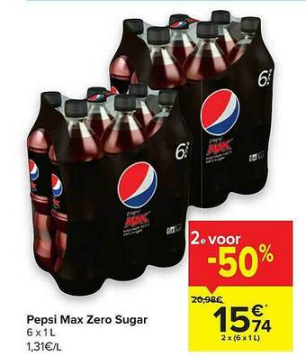 Carrefour Pepsi Max Zero Sugar aanbieding