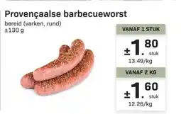 Buurtslagers Provençaalse barbecueworst aanbieding