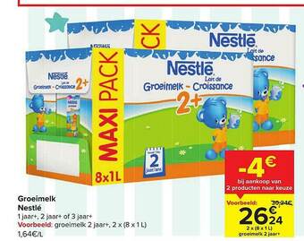 Carrefour Groeimelk Nestlé aanbieding