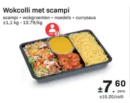 Buurtslagers Wokcolli met scampi aanbieding