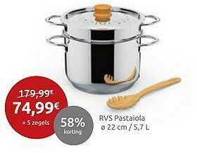 Carrefour Rvs Pastaiola aanbieding