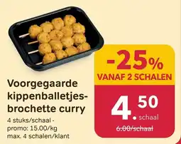 Bon Ap Voorgegaarde kippenballetjes brochette curry aanbieding