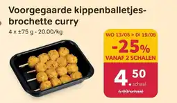 Bon Ap Voorgegaarde kippenballetjes brochette curry aanbieding