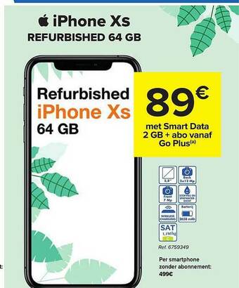 Carrefour Iphone Xs Refurbished 64 Gb aanbieding