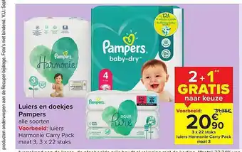 Carrefour Luiers En Doekjes Pampers aanbieding