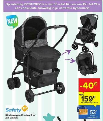 Carrefour Kinderwagen Roadeo 3 In 1 aanbieding
