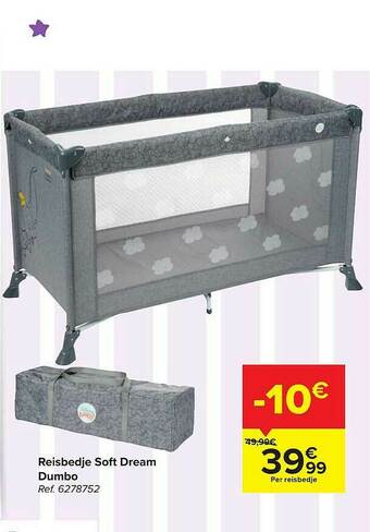 Carrefour Reisbedje Soft Dream Dumbo aanbieding