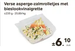 Bon Ap Verse asperge zalmrolletjes met bieslookvinaigrette aanbieding