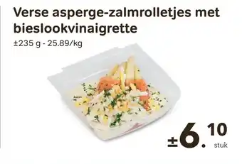 Bon Ap Verse asperge zalmrolletjes met bieslookvinaigrette aanbieding