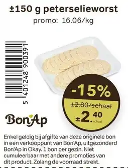 Bon Ap Peterselieworst aanbieding