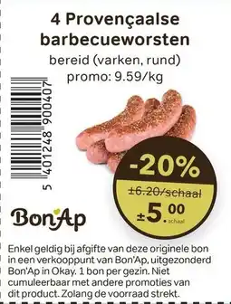 Bon Ap 4 provençaalse barbecueworsten aanbieding