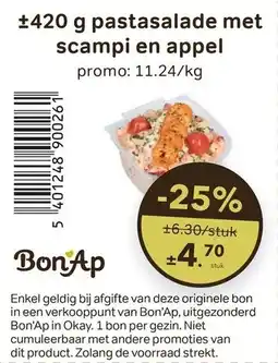 Bon Ap Pastasalade met scampi en appel aanbieding