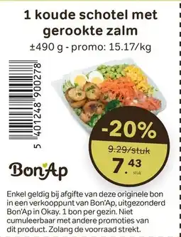 Bon Ap 1 koude schotel met gerookte zalm aanbieding