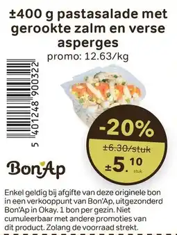 Bon Ap Pastasalade met gerookte zalm en verse asperges aanbieding