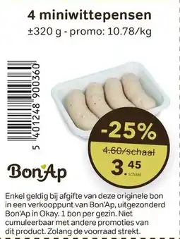 Bon Ap 4 miniwittepensen aanbieding